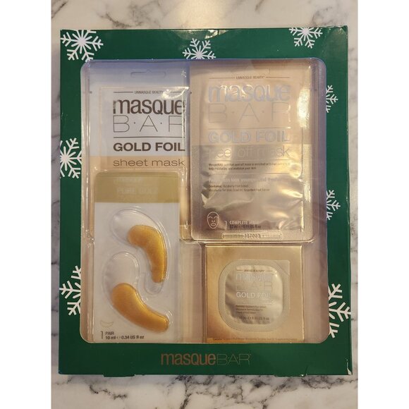 Masque Bar Gold Foil Mask Set - Sheet Mask, Peel Off Mask & Hydrogel Eye Mask - Picture 3 of 3